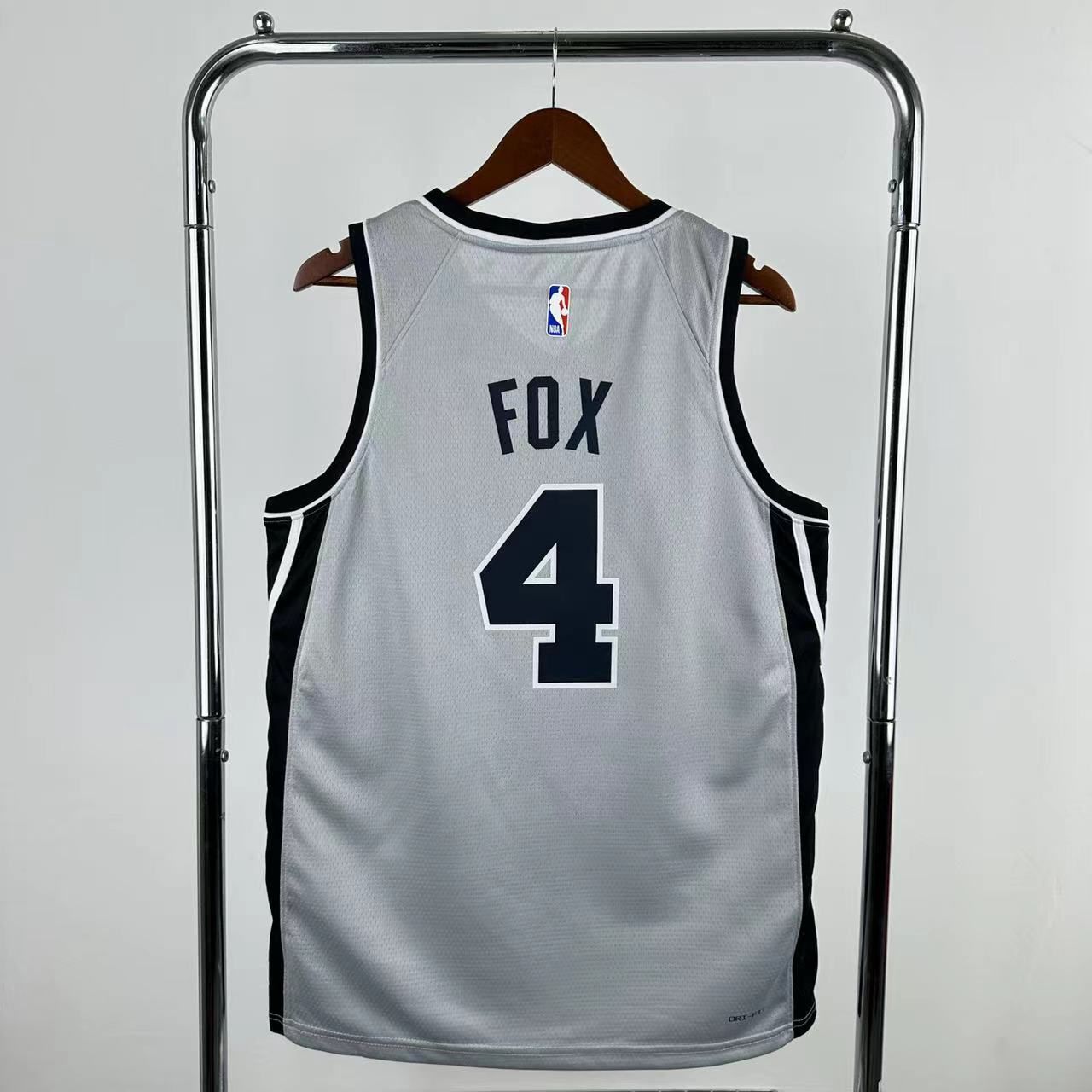 Men San Antonio Spurs #4 Fox Grey Season 2026 NBA Jersey->san antonio spurs->NBA Jersey